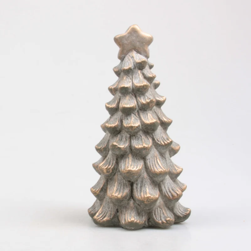 KERSTBOOM 13X13X25 CM 2 KLEUREN ASSORTIE METAL