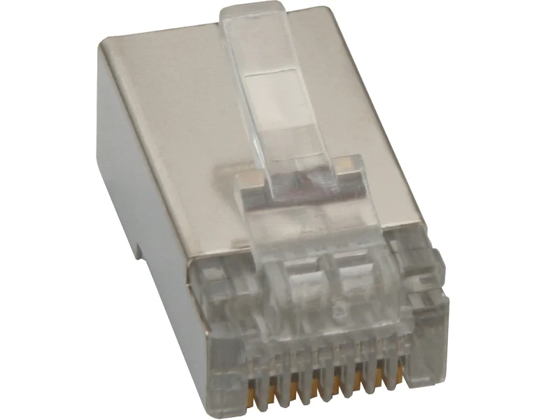 RJ45 CAT5e Netwerk Stekker Afgeschermd - Grijs - per stuk