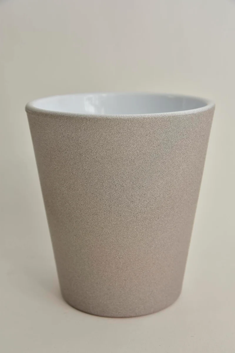 Konische (orchidee) vaas sand greige 15cm serie 441