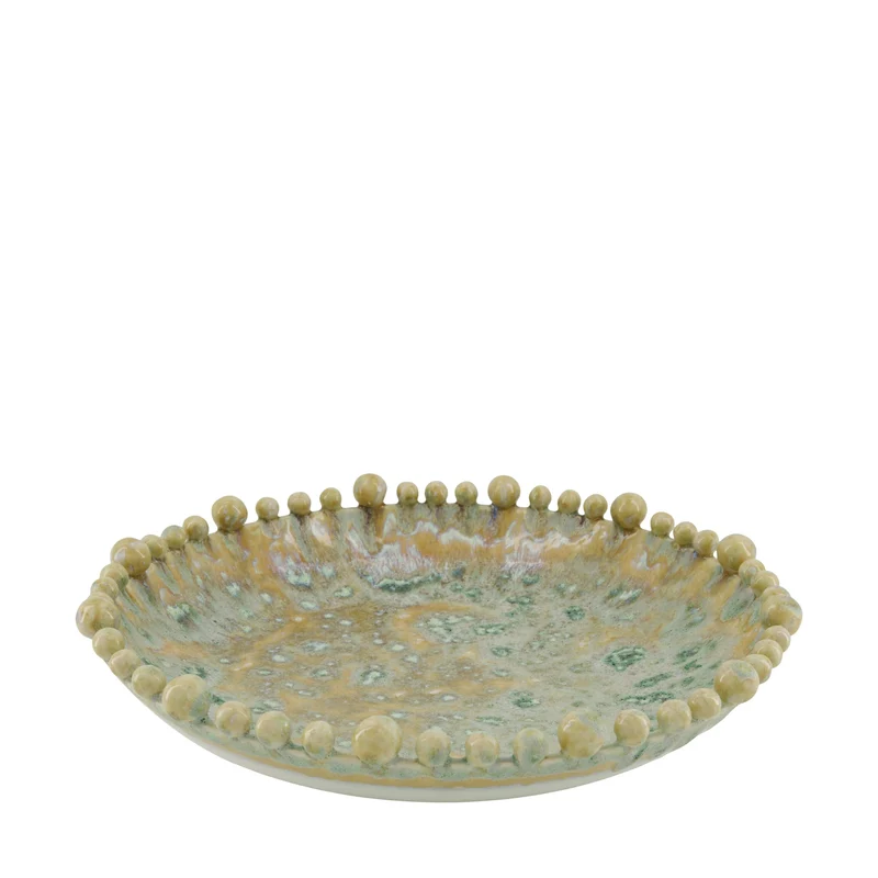 Plate round ceramic 37x37x8cm Multi