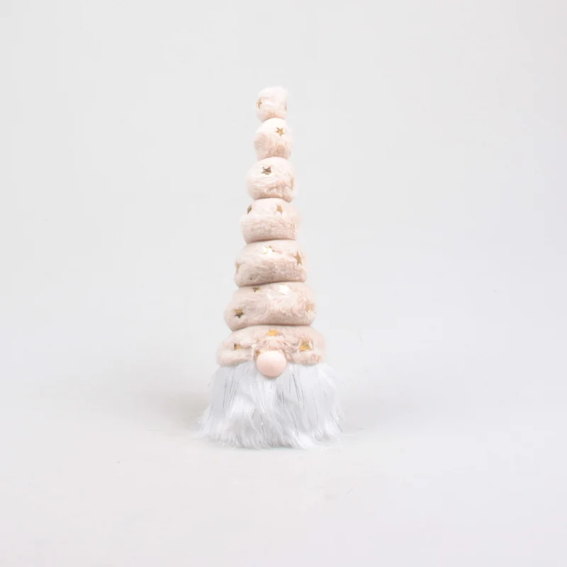 KERSTKABOUTER TOBY M/LED 10X10X28 CM BEIGE