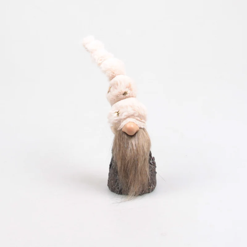 KERSTKABOUTER BOOM TOBY M/LED 7X7X26 CM BEIGE
