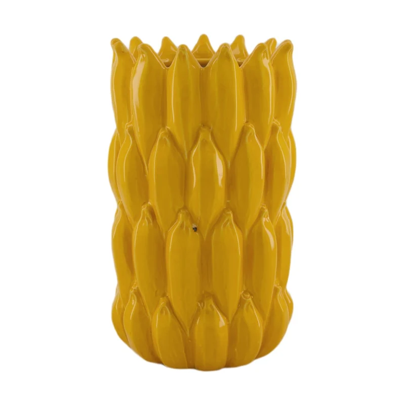 Vase banana ceramic 16.5x16.5x26.5cm Yellow