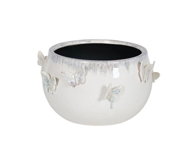 SCALE CERAMIC D28,5X16H WHITE BUTTERFLY