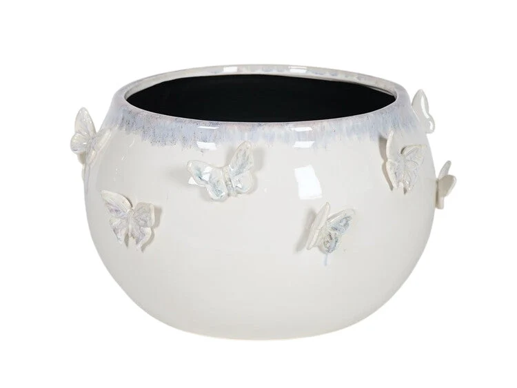 SCALE CERAMIC D35,5X19,5H WHITE BUTTERFLY