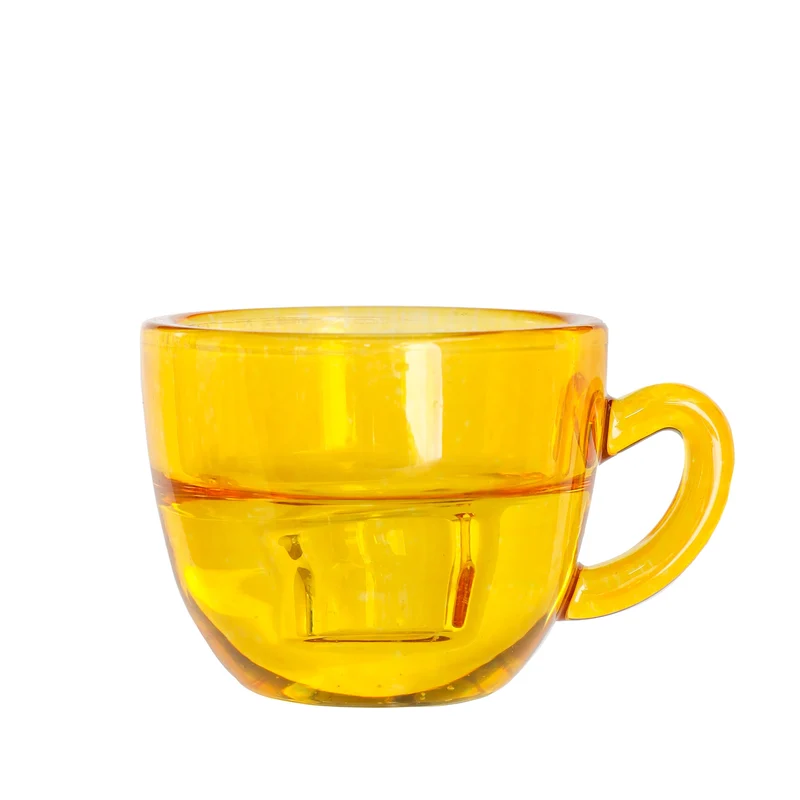 Candle holder Coffee Ø8 x h.5 cm amber