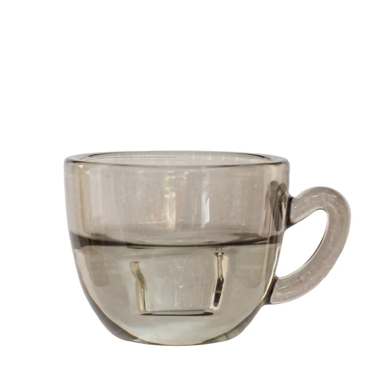 Candle holder Coffee Ø8 x h.5 cm grey
