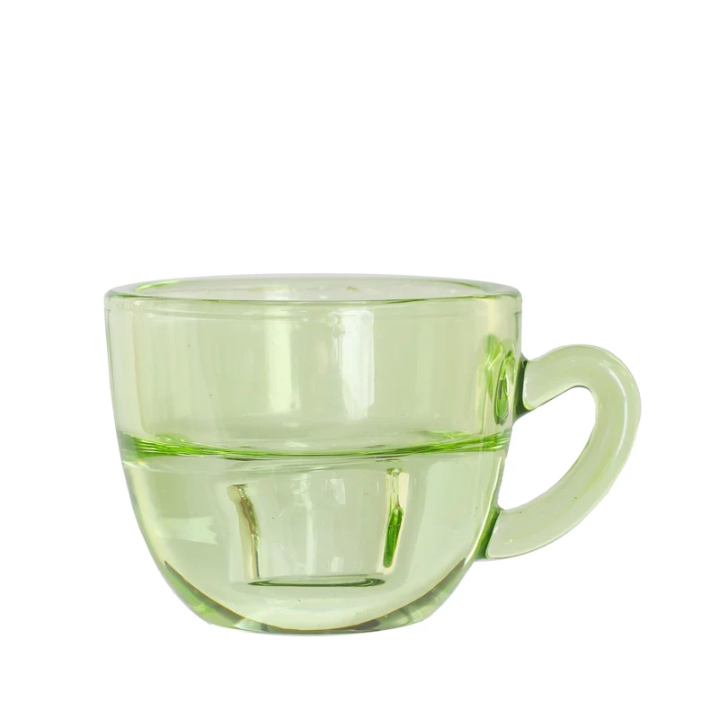 Candle holder Coffee Ø8 x h.5 cm green