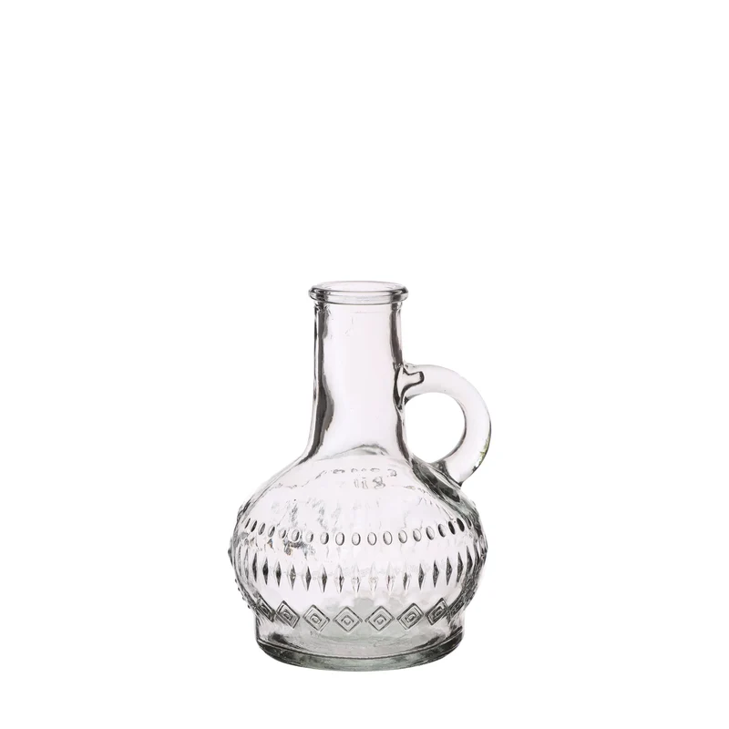 Lille heldere fles h.10 Ø7cm