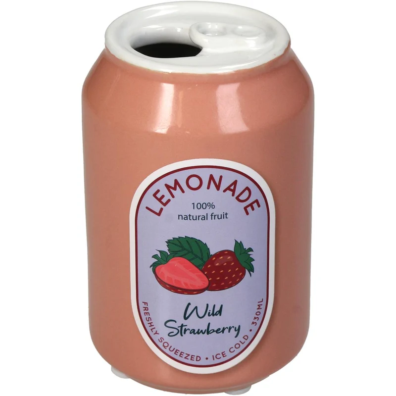Vase Lemonade Strawberry Can Fine Earthenware Multi 7x7x11.3