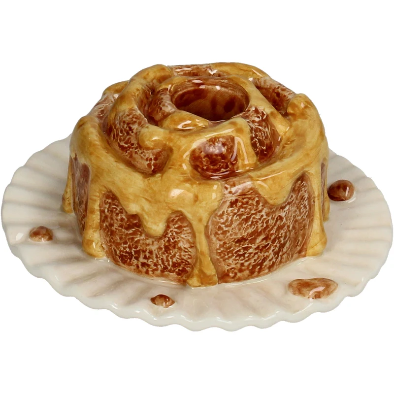 Candle Stick Cinnamon Roll Dolomite Brown 13.2x13.2x6cm
