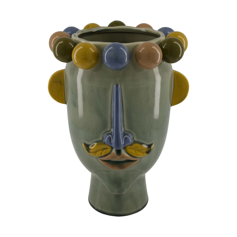 Vase head ceramic 22.5x22.5x32cm Multi