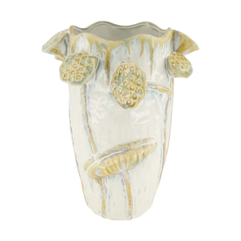 Vase ceramic 27x26x35cm Off white