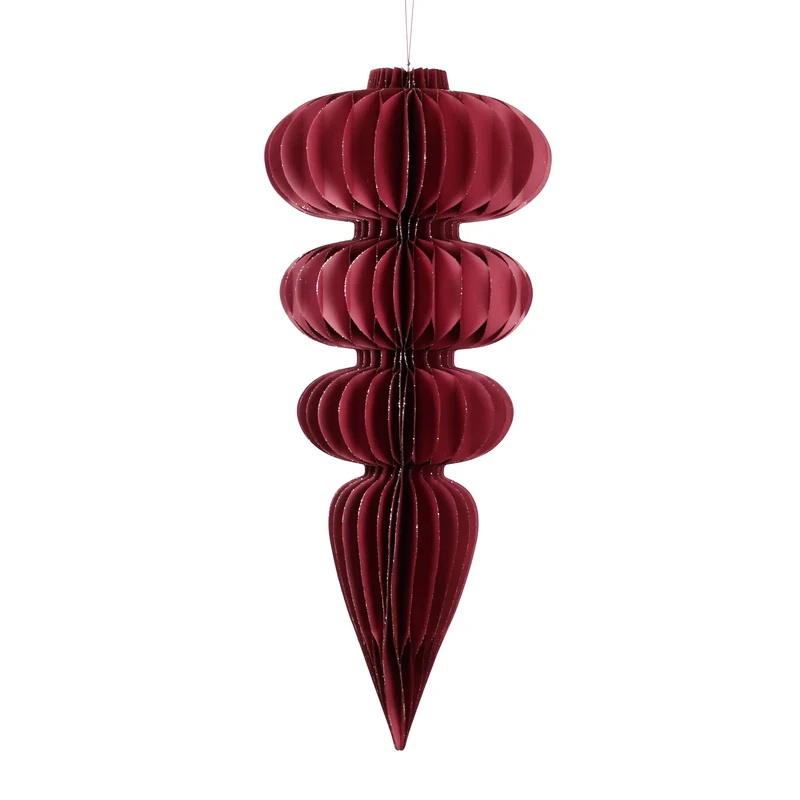 Hanger paper with glitter 32x32x77cm FSC mix 100% Burgundy