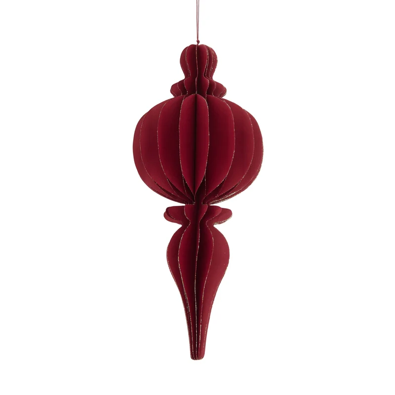 Hanger paper with glitter Burgundy 15x15x38cm FSC mix 100%