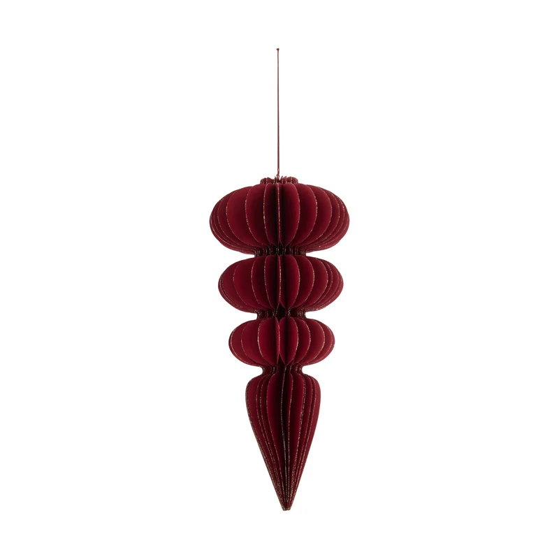 Hanger paper with glitter 15x15x38cm FSC mix 100% Burgundy