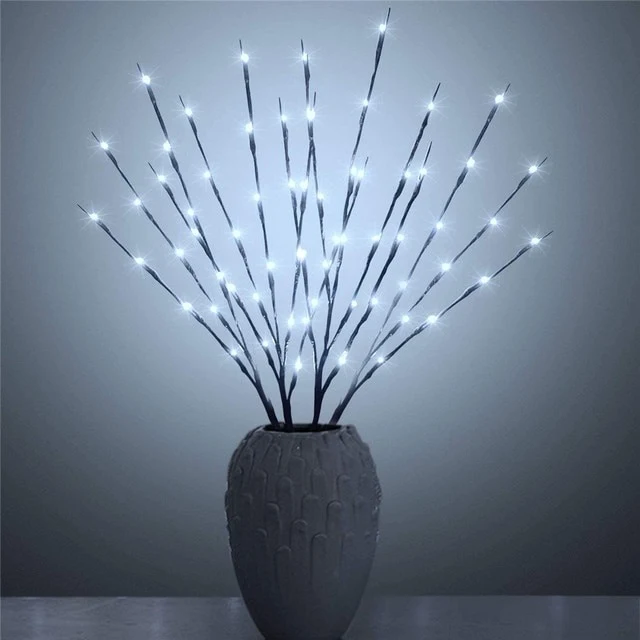 Kerst wilgentakken set - 20 LEDs - Koud wit
