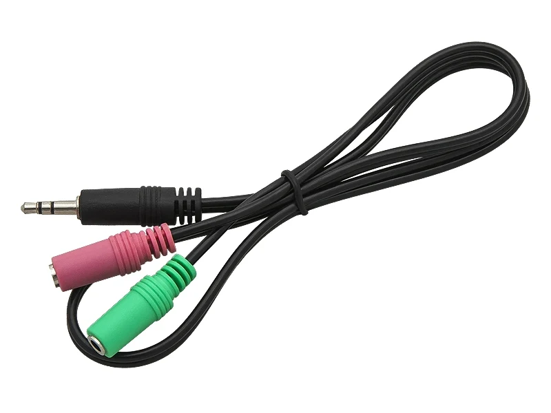 Splitter 3,5 inch Jack Male naar 2x 3,5 inch Jack Female 1,5M - Zwart