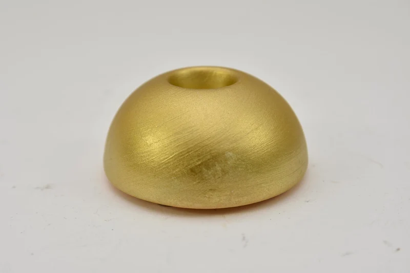 h.3 Ø7 cm gold bulb candle holder