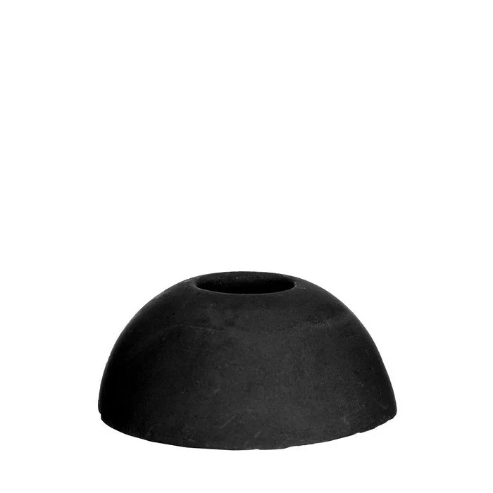 h.3 Ø7 cm matt black bulb candle holder