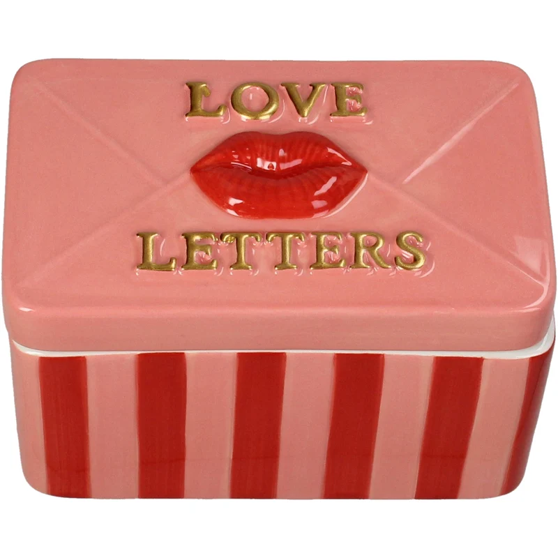 Keepsake Box Love Letters Dolomite Multi 12.8x8x8.4cm