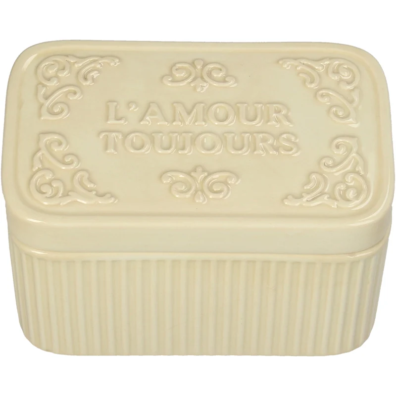 Keepsake Box L'Amour Toujours Dolomite Ivory 12.8x8x8cm