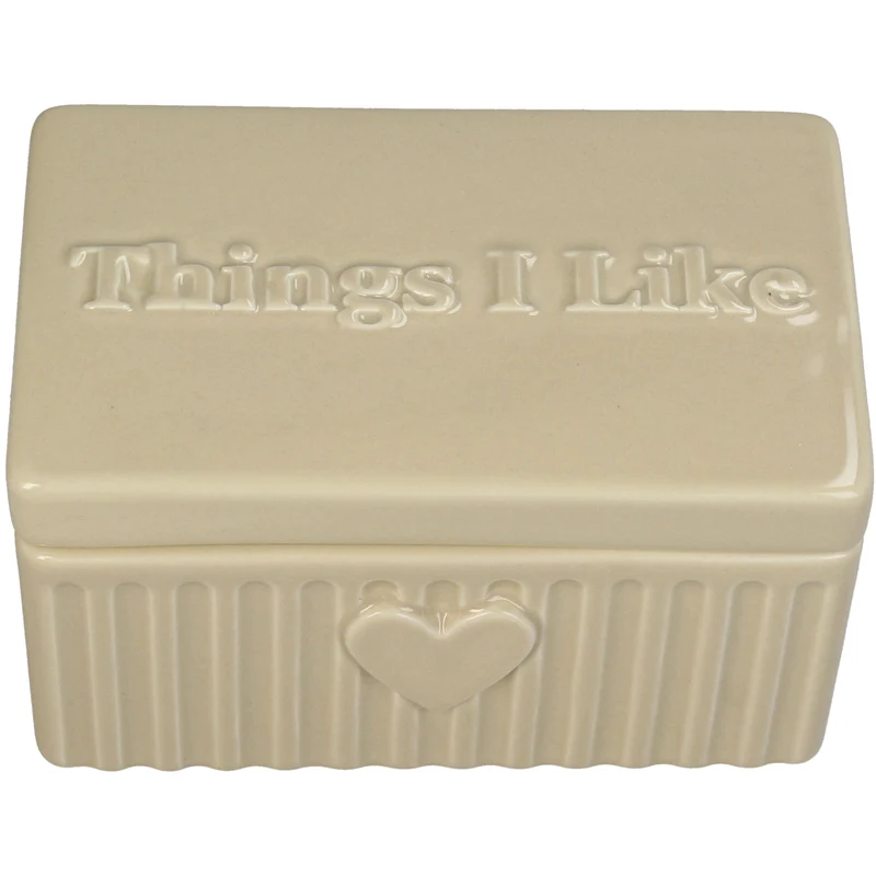 Keepsake Box Things I Like Dolomite Beige 15x9x9cm