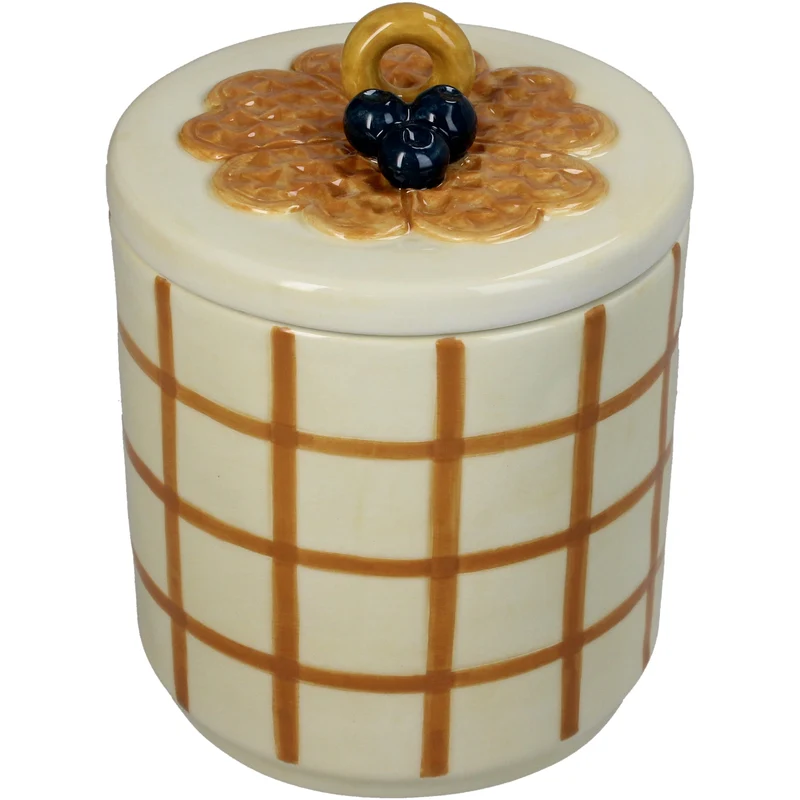Keepsake Box Waffle Dolomite Ivory 11x11x15cm