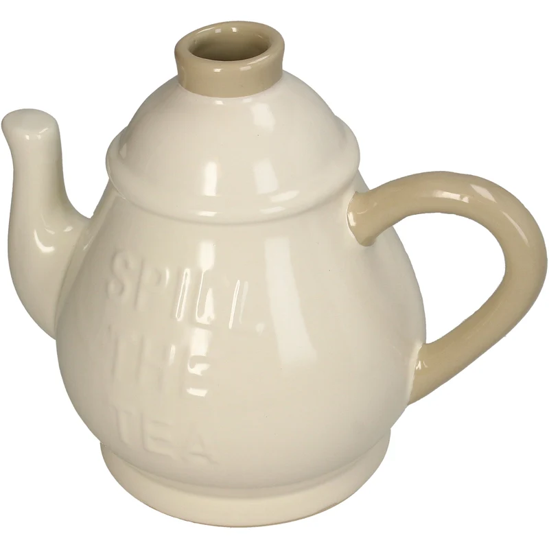 Vase Teapot Fine Earthenware Ivory 23.3x15.6x19cm