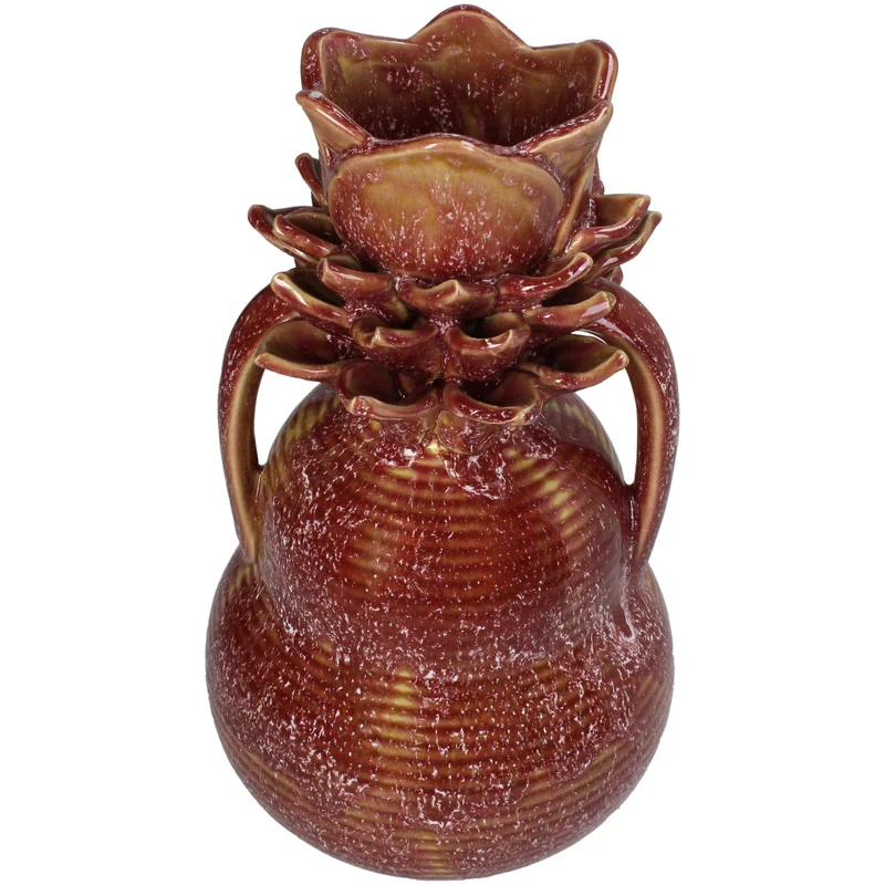 Vase Stoneware Purple 18x18x30.5cm