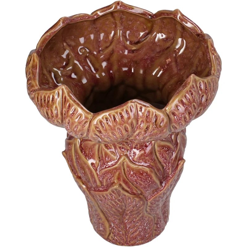 Vase Stoneware Brown 19x19x25.5cm