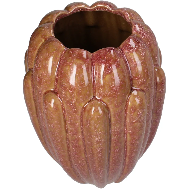 Vase Stoneware Brown 18x18x25cm