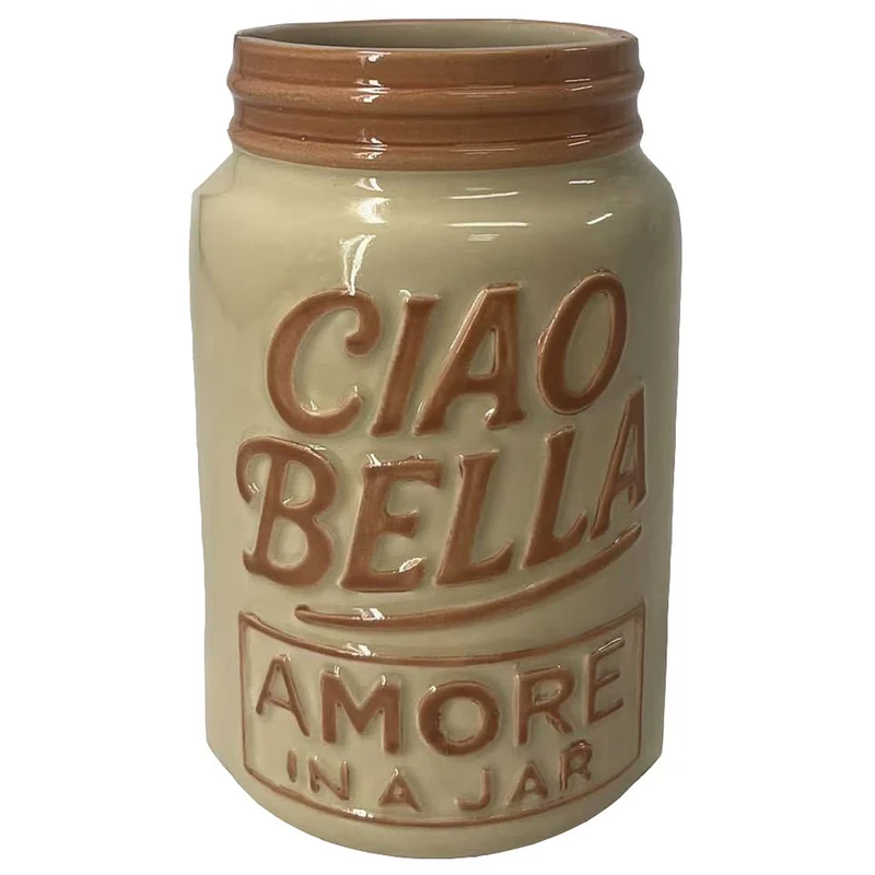 Vase Ciao Bella Dolomite Brown 10.5x10.5x16.3cm