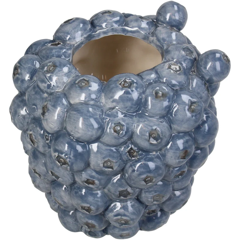 Vase Blueberry Dolomite Blue 12.3x12.3x12.6cm