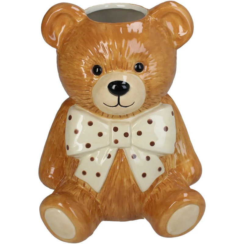 Vase Bear Dolomite Brown 18.2x17x23.3cm
