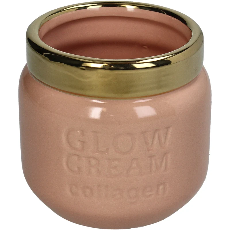 Planter Glow Cream Collagen Fine Earthenware Pink 10.2x10.2x10cm