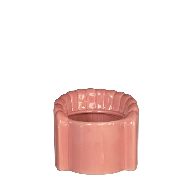 Pouff stoel aardewerk Ø8,4 h.9 l.9,5 cm terra roze