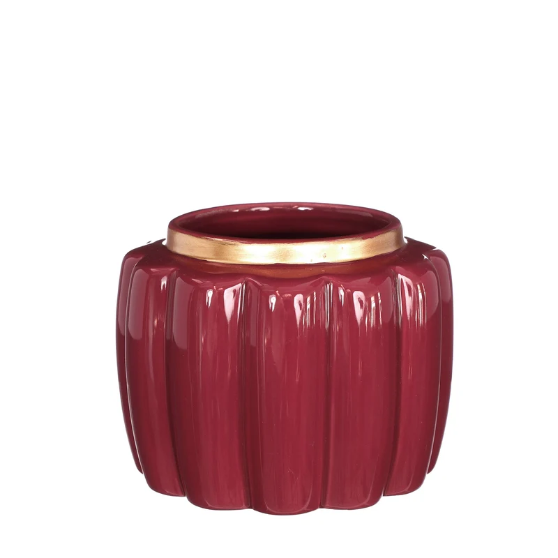 Pouff pot aardewerk Ø12,6 h.9,7 cm kers