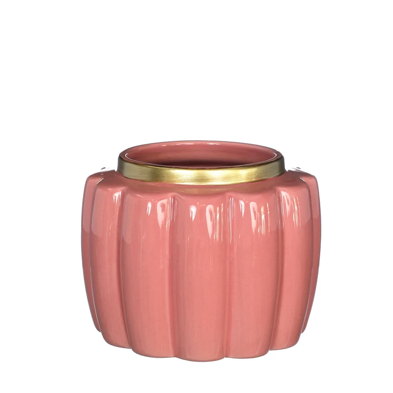Pouff pot aardewerk Ø12,6 h.9,7 cm terra roze
