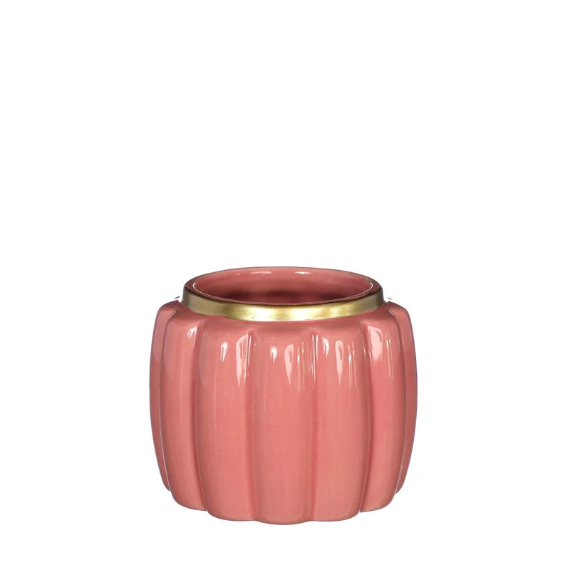 Pouff pot aardewerk Ø9,5 h.7,6 cm terra roze