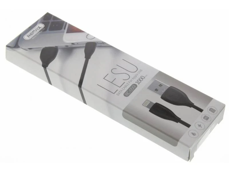 Lightning Kabel - 1 meter - Zwart Remax RC-050i