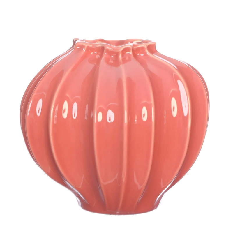 Vaas Liva aardewerk Ø20 h.20 cm terra roze