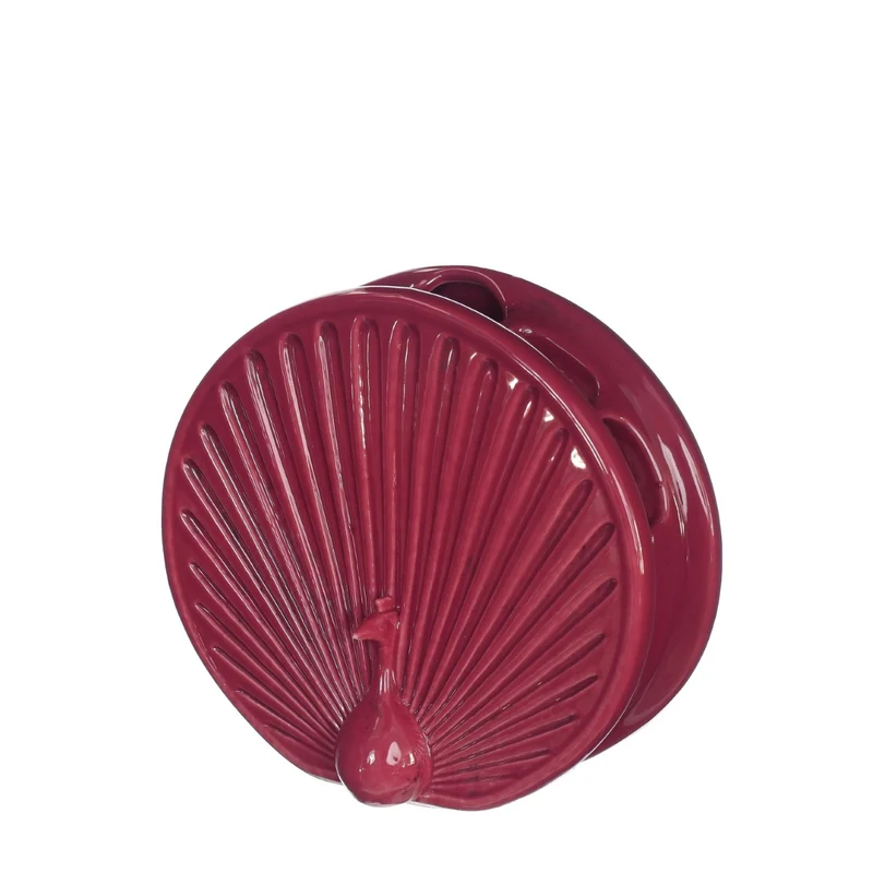 Vaas Peacock aardewerk Ø6,5 l.15 uur.13,6 cm kers