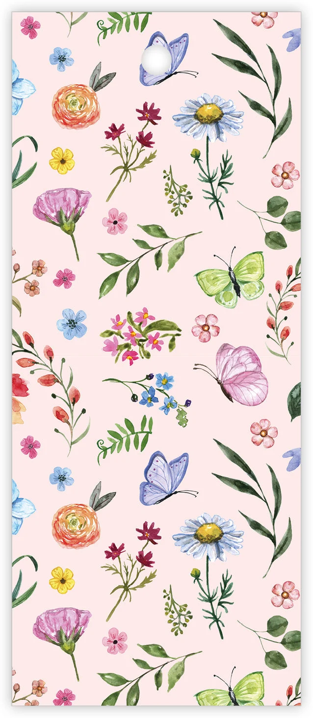 Pakje a 12 kadokaartjes Butterfly Blanco