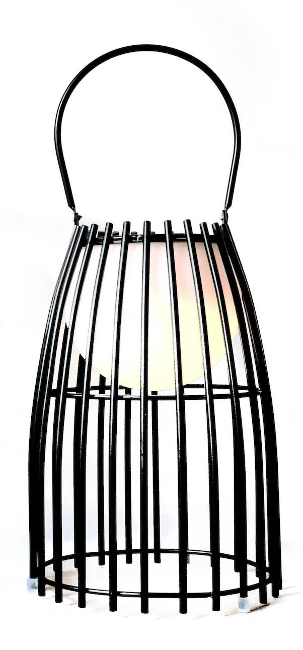 TJILLZ Moonie Black-S 17,5x25cm LED metalen lamp USB oplaadbaar