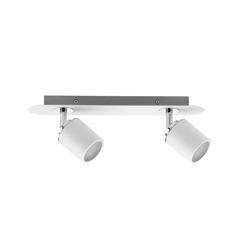 Strahler Tube 2-flammig Weiß Chrom GU10