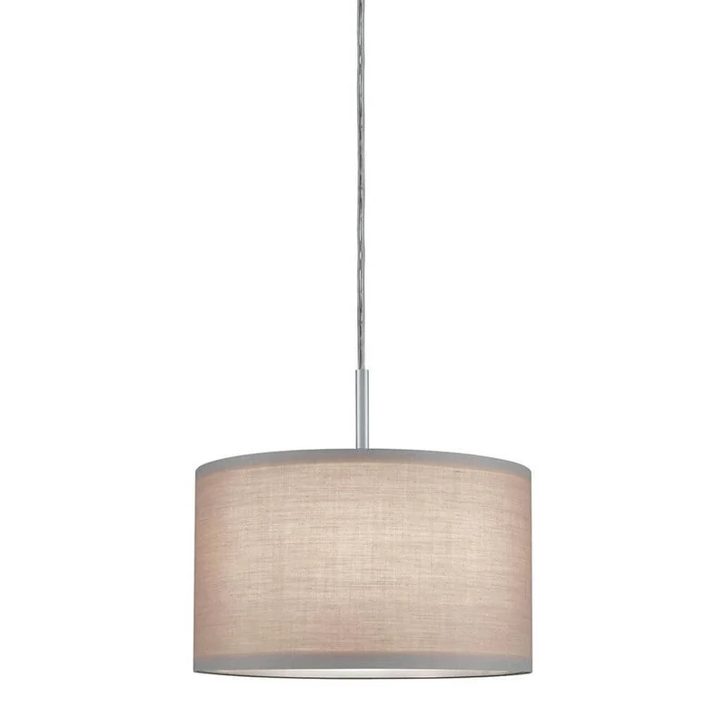 DecoSystems Stoffschirm Tessa Grau max. 50W Ø 25cm