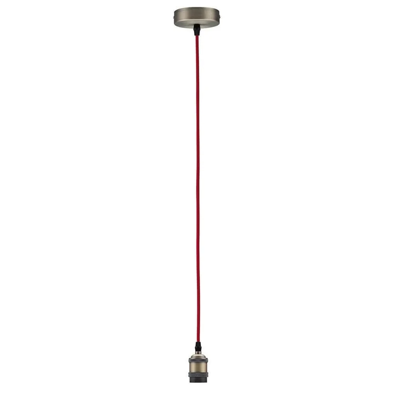 Vintage-Pendel mit E27-Fassung Rot Brüniert