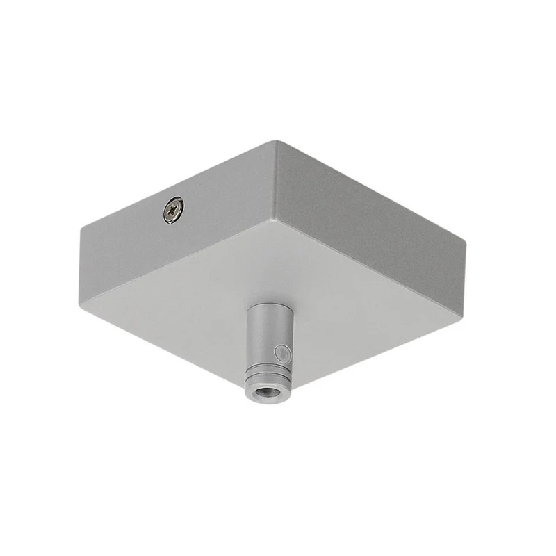 Deckenrosette Glenos Silber 8 5x8 5x2 7cm mit Zugentlastung