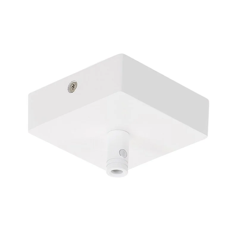 Deckenrosette Glenos Weiß 8 5x8 5x2 7cm mit Zugentlastung